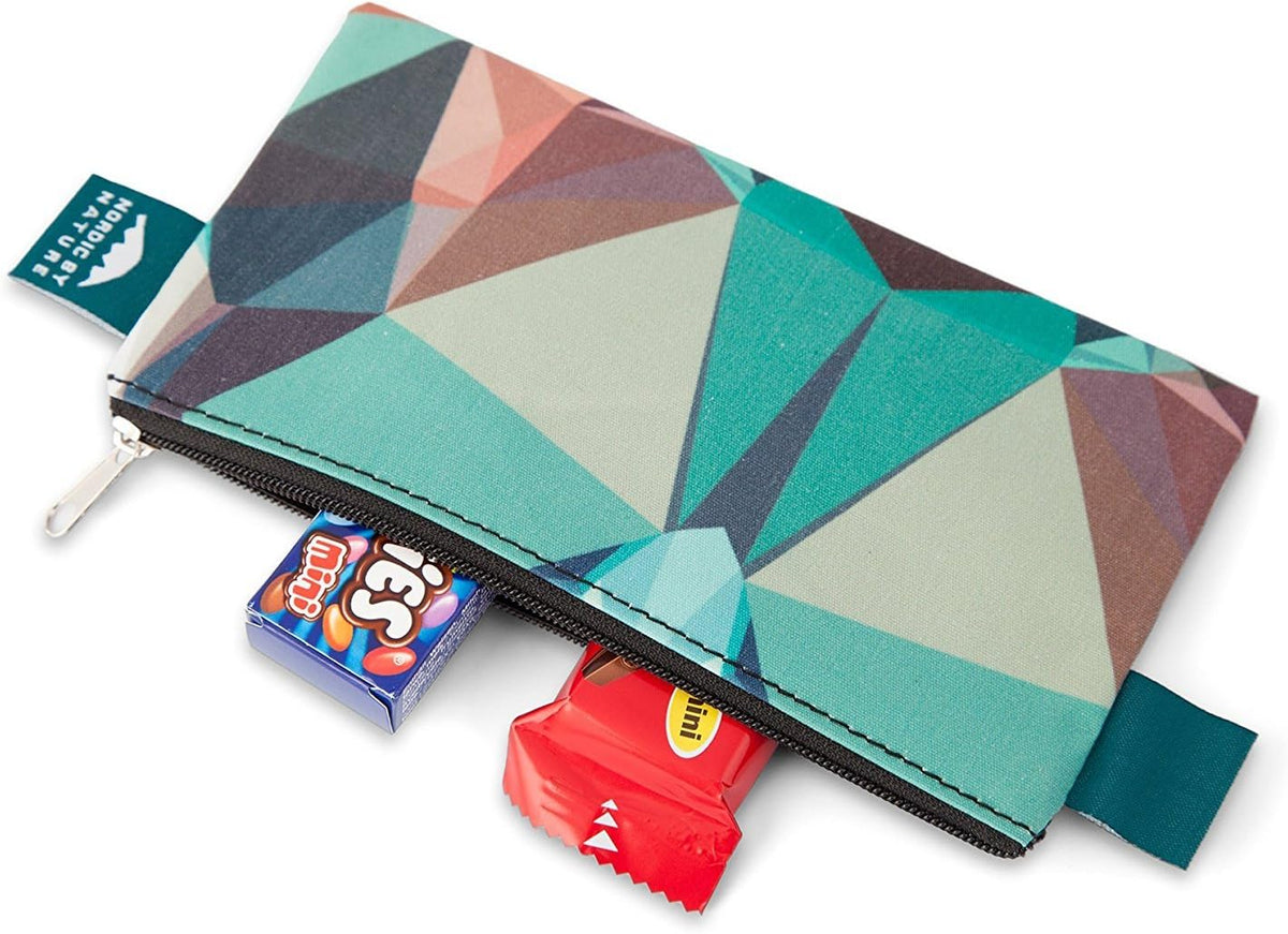 Nordic By Nature 4 Pack - Reusable Sandwich Bags Dishwasher Safe BPA Free - Durable Washable Quick Dry Cloth Baggies -Reusable Snack Bag School Lunches - Easy Open Zipper - (Mosaic Camo)
