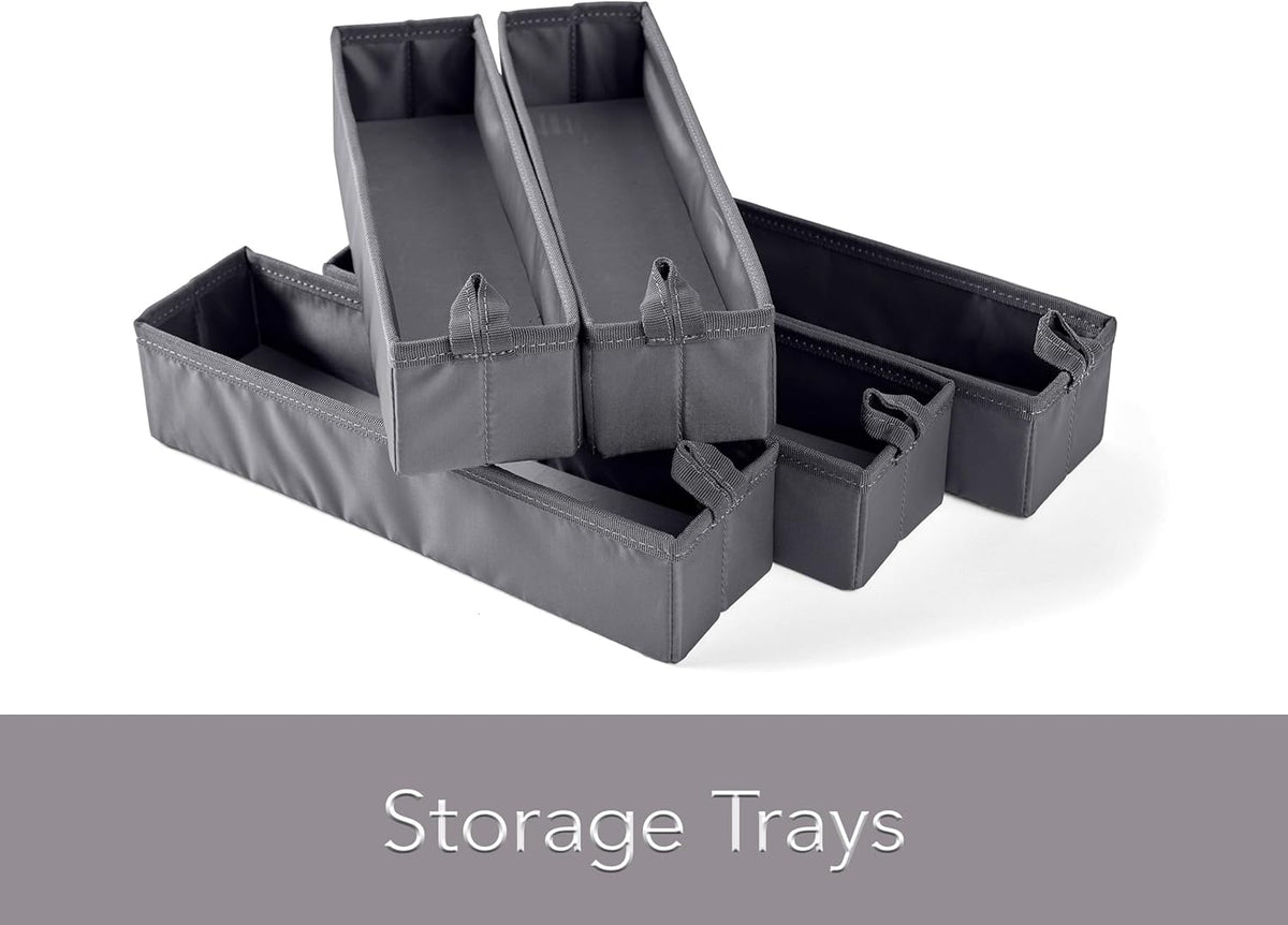 Covermates Keepsakes Flatware Storage Box - Stackable - Reinforced Handles - China Storage, Red Heather