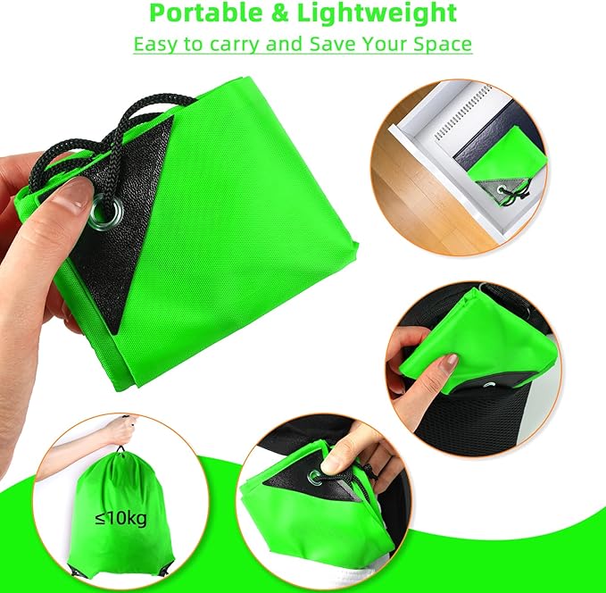 GoodtoU Drawstring Bags, Nylon Backpacks - Draw String Gym Bags for Sport, Traveling, Team (Green, 128Pcs)