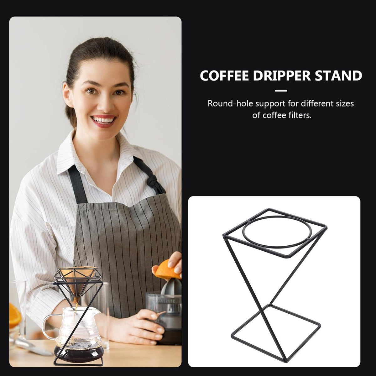 Pour Over Dripper Stand Manual Coffee Filter Maker Pour Over Coffee Holder Filter Cup Holder Tea Strainer Stand for Coffee Beer Drink Maker