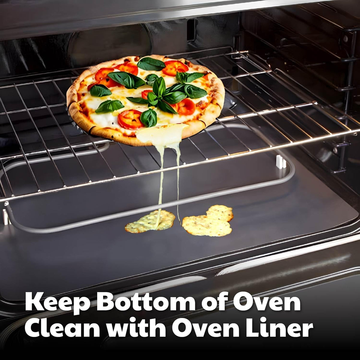 Cooks Innovations Non-Stick Oven Protector Mat - Heavy Duty Nonstick Oven Rack Liners to Protect Convection, Electric, Gas, & Microwave Ovens - BPA & PFOA Free Heat Resistant Baking Mat