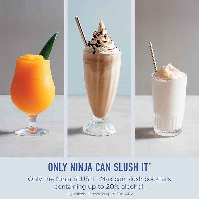 Ninja SLUSHi Max XXL Smart Frozen Drink Maker | Top Performance & Smart Technology, Party-Size 150oz Capacity, No Ice Needed, 6 Programs, Ideal Temp & Texture up to 12 hours | Peach FS605