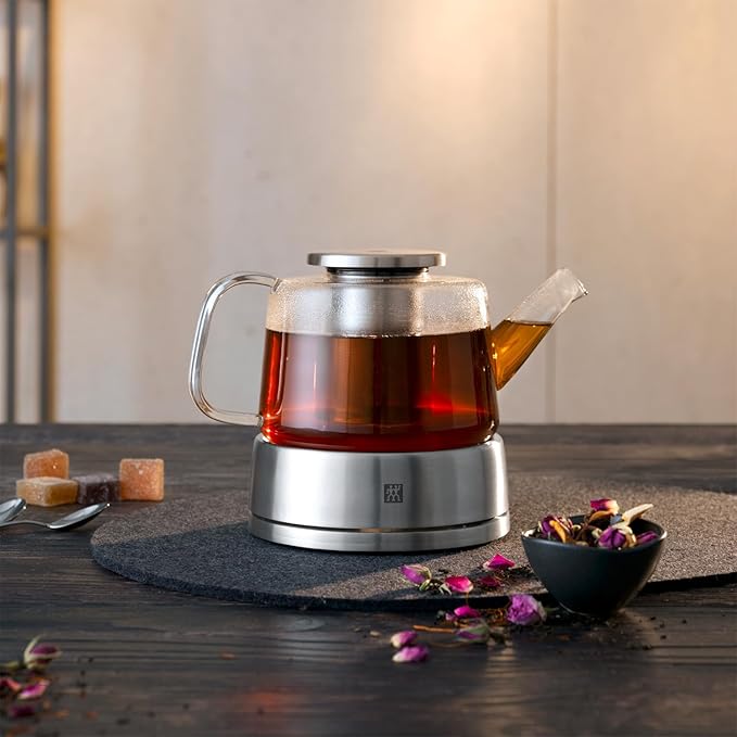 Zwilling Sorrento Teapot 39500-142 Glass Pot with Warmer