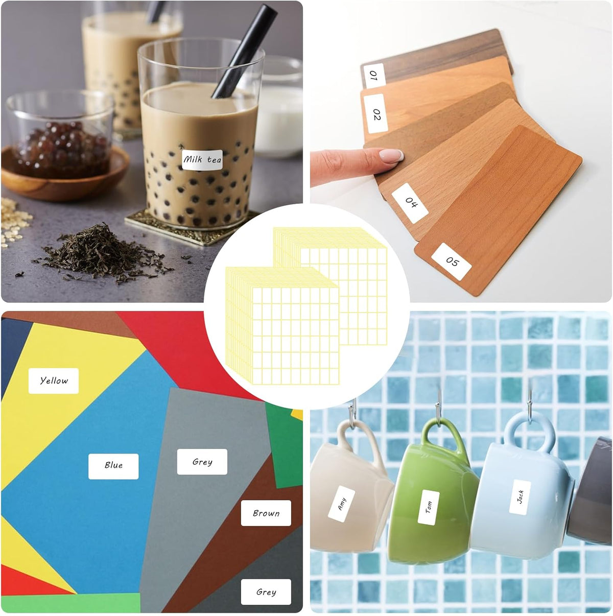 1620 Pcs File Folder Labels 0.6 x 1 Inch Blank Name Labels White Labels Stickers Writable Food Labels for Jars Boxes Envelopes School Office Kitchen