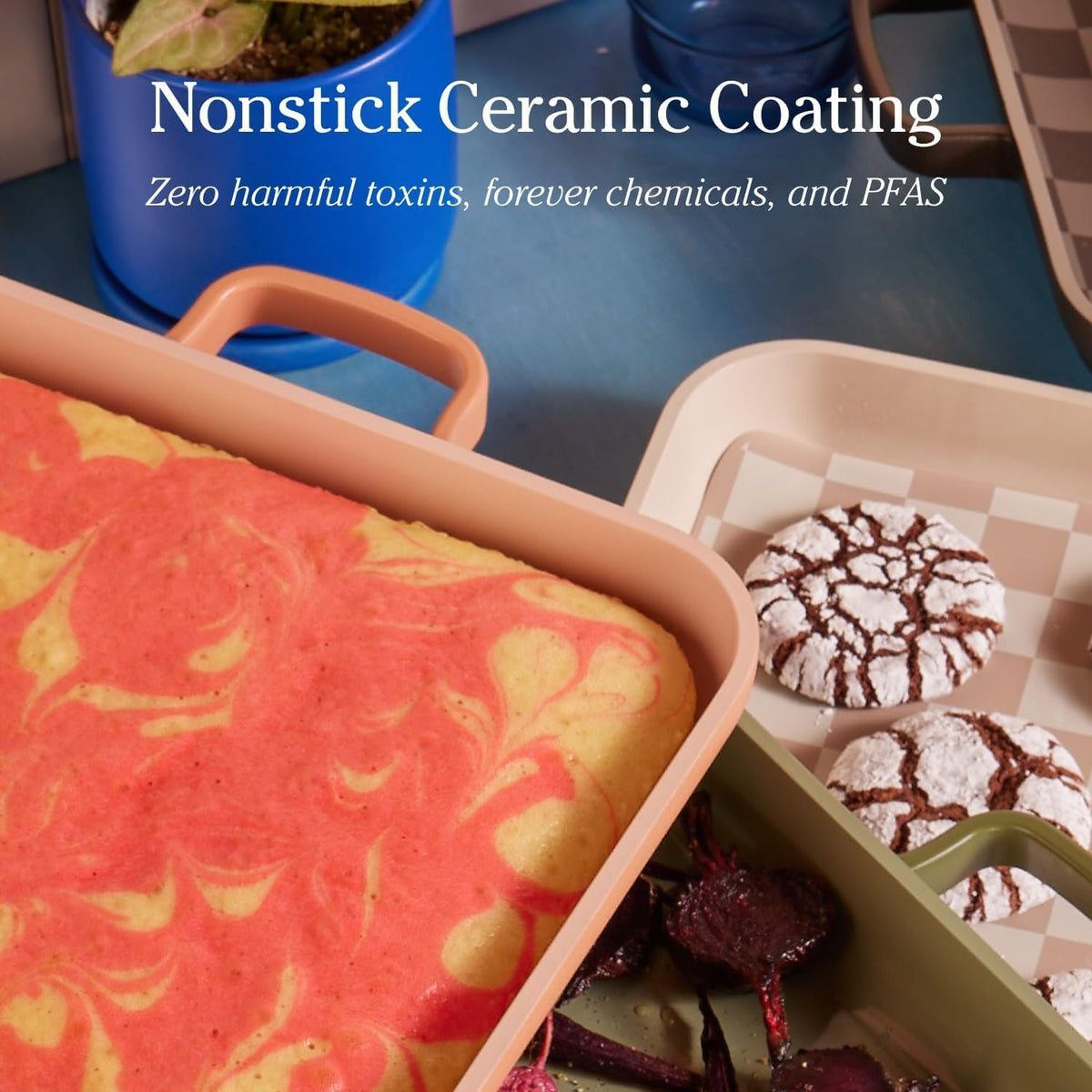 Our Place Griddle Pan - Versatile Nonstick Ceramic Sheet Pan & Stovetop Griddle | Toxin-Free, Dual-Use, with Ergonomic Handles | 5 Qt Capacity, Oven Safe up to 450°F | Sage