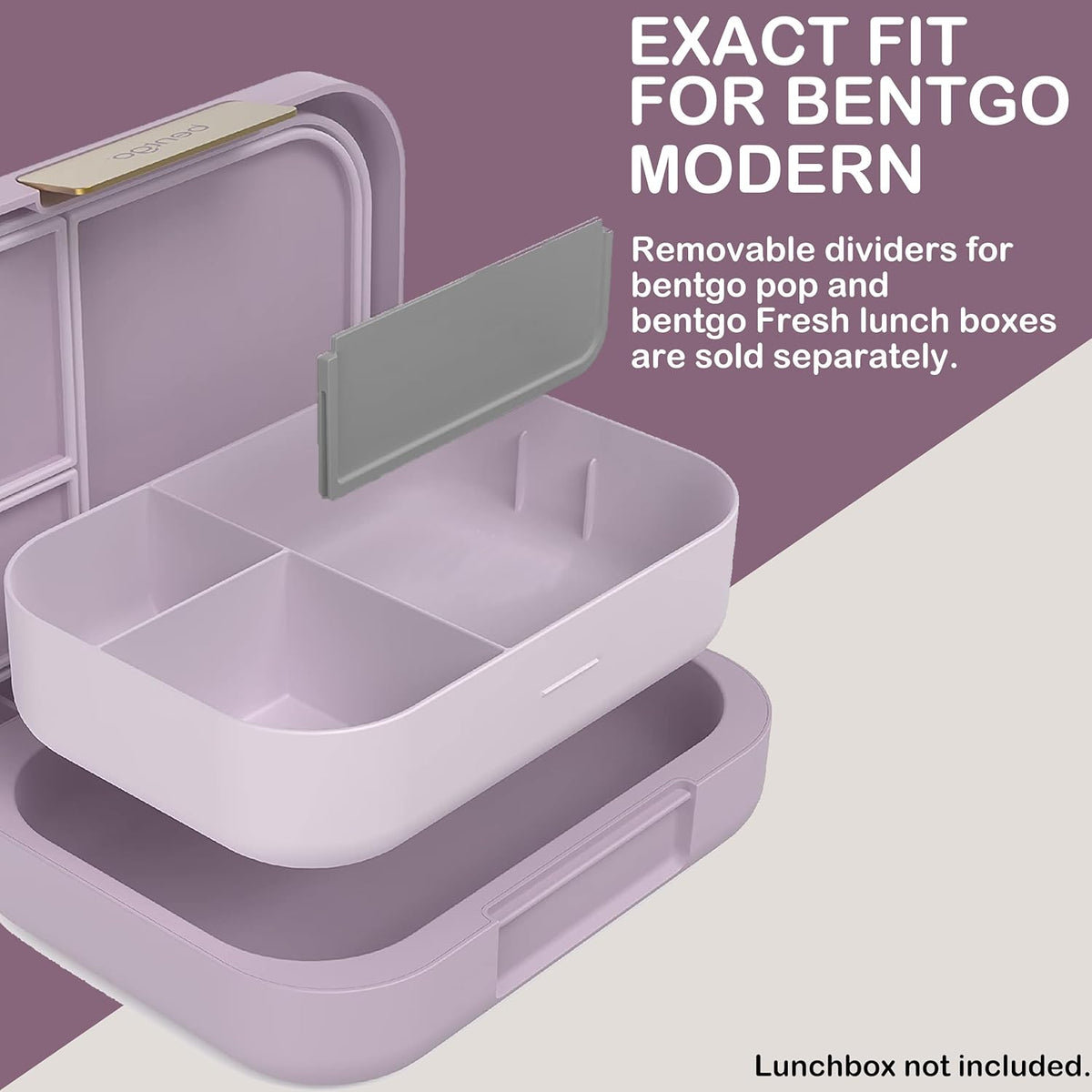 3Pcs Replacement Insert for Bento Box - Compatible with Bentgo Fresh & Modern & Pop Models - Lunch Box Divider Made from Food-safe Materials