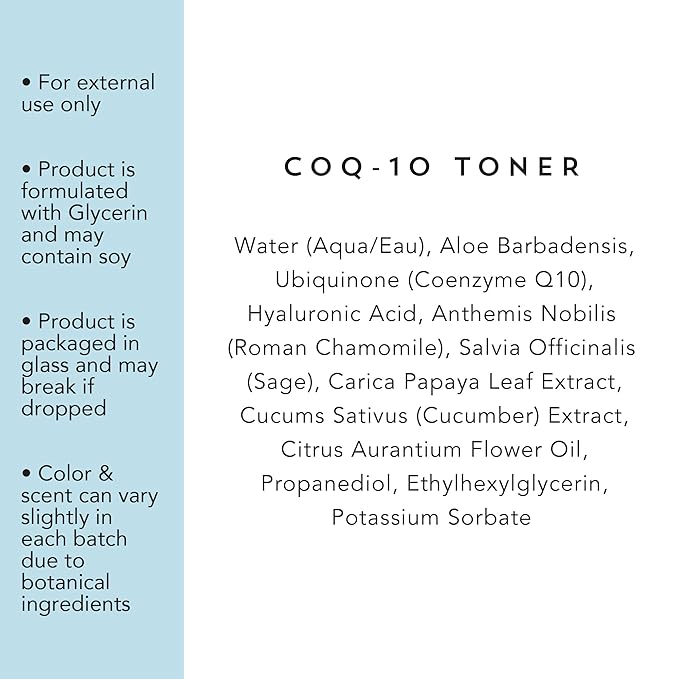 Indie Lee CoQ-10 Face Toner - Refreshing, Hydrating Mist for All Skin Typed - Hyaluronic Acid, Aloe + Chamomile - Alcohol + Essential Oil-Free Facial Toner (125ml)
