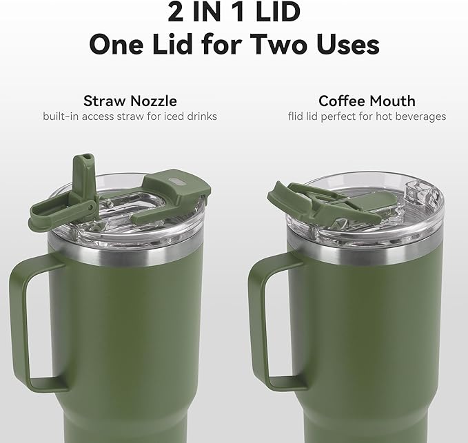 HASLE OUTFITTERS 30oz Tumbler Bulk with Handle, Insulated Travel Coffee Mug Set with Handle Leak-Proof Double Wall Stainless Steel Vacuum Tumblers Pack Metal Cup for Hot and Cold Drink