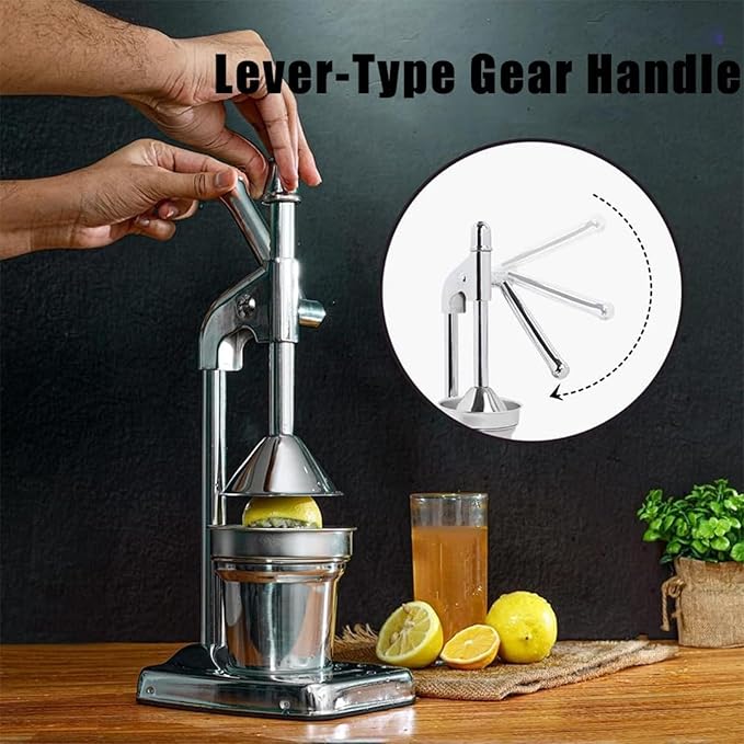 Cast Iron Juicer Hand Press, Stainless Steel Lemon Squeezer, With Non-skid Cup Baseeffort Saving Lever for Fresh Lemonade Orange Juice, Easy To Use, Home And Kitchen Essentials