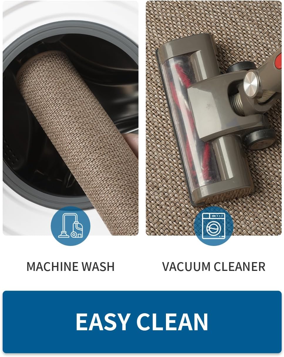 Kitchen Rugs and Mats Non Skid Washable, Absorbent Runner Rugs for Kitchen, Front of Sink, Kitchen Mats for Floor (Brown, 20"x32")