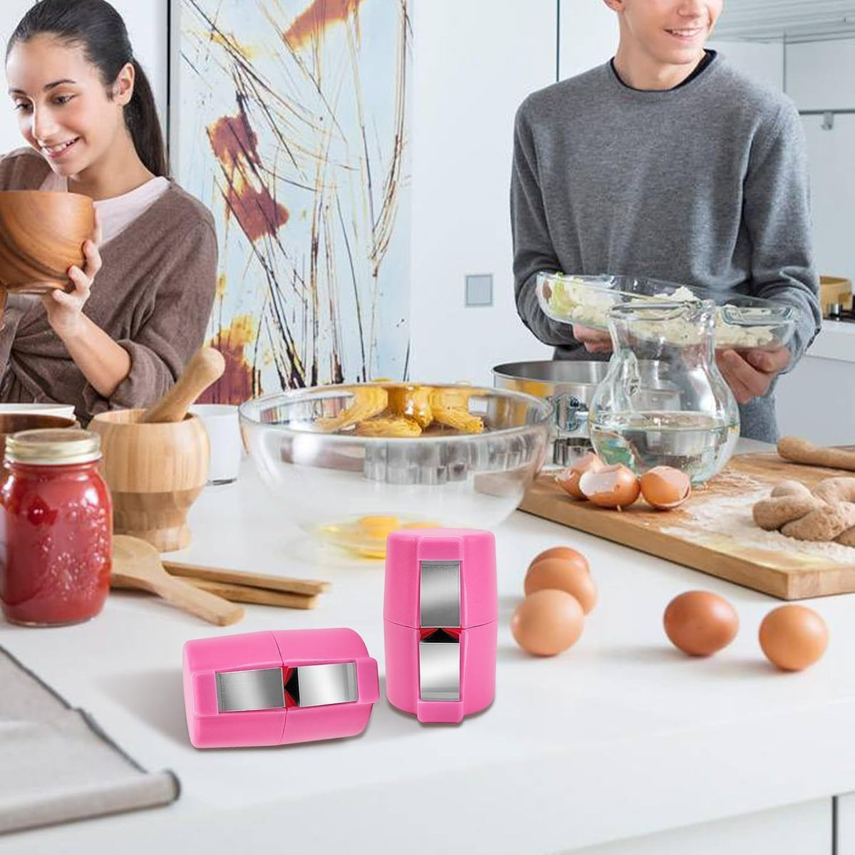 Egg Topper Cutter Tool Egg Cracker Tool Egg Shell Opener Hard Boiled Egg Peeler Egg Shell Opener for Hard Boiled Eggs Egg Cracker Tool For Eggs Kitchen Gadgets (2, Orange)