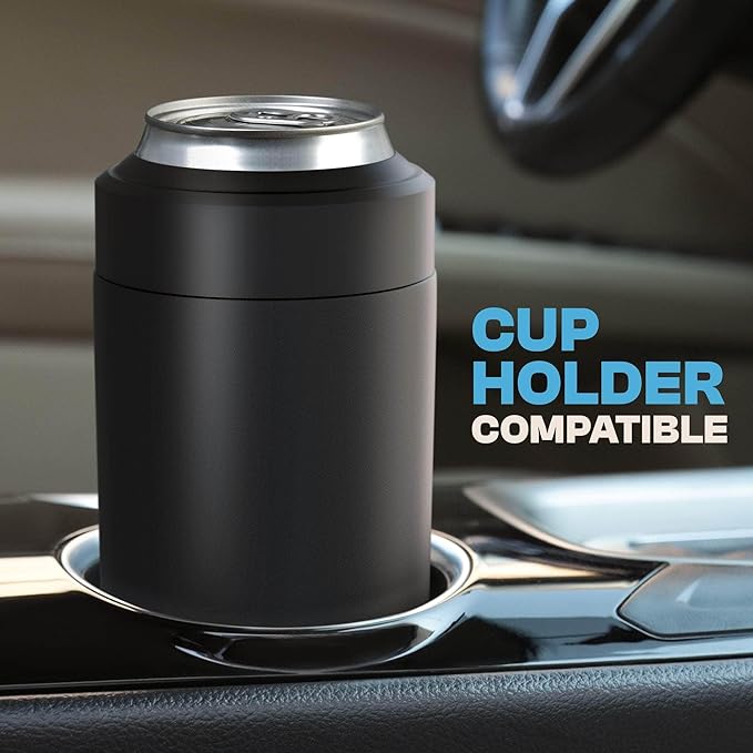 Frost Buddy Universal Buddy Can Cooler - Fits All - For Regular 12 & 16 oz or Slim-Size Bottles - Insulated Double-Walled Stainless Steel (Texastea)