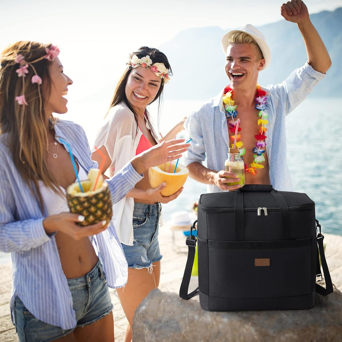 Lifewit Cooler Bag 30/50/60 Cans Collapsible and Insulated Large Lunch Bag Leakproof Soft Cooler Portable Tote for Camping/BBQ/Family Outdoor Activities