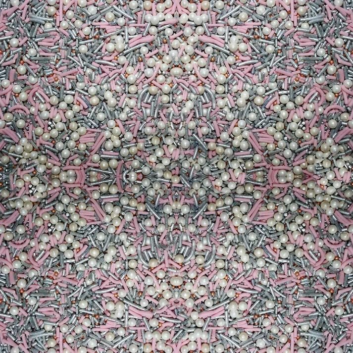 Confect Fusion Pink & Silver Sprinkles Mix - Pearl Sugar Cake Decorations, Dessert Toppings, Edible Confetti | Vegan, Gluten-Free, Nut-Free, Soy-Free, Dairy-Free, Palm Oil-Free- 4.2 Oz