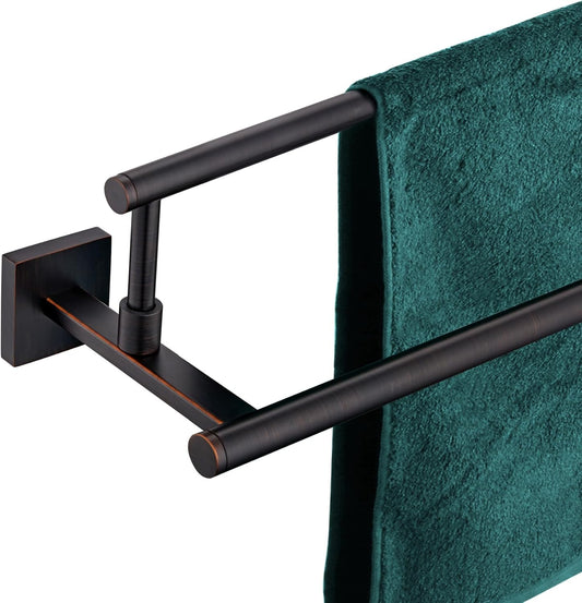 KOKOSIRI Towel Bars 20-Inch Bathroom Towel Holder Oil Rubbed Bronze Bath Towel Rails Kitchen Racks for Cabinet Stainless Steel B5009ORB-L20