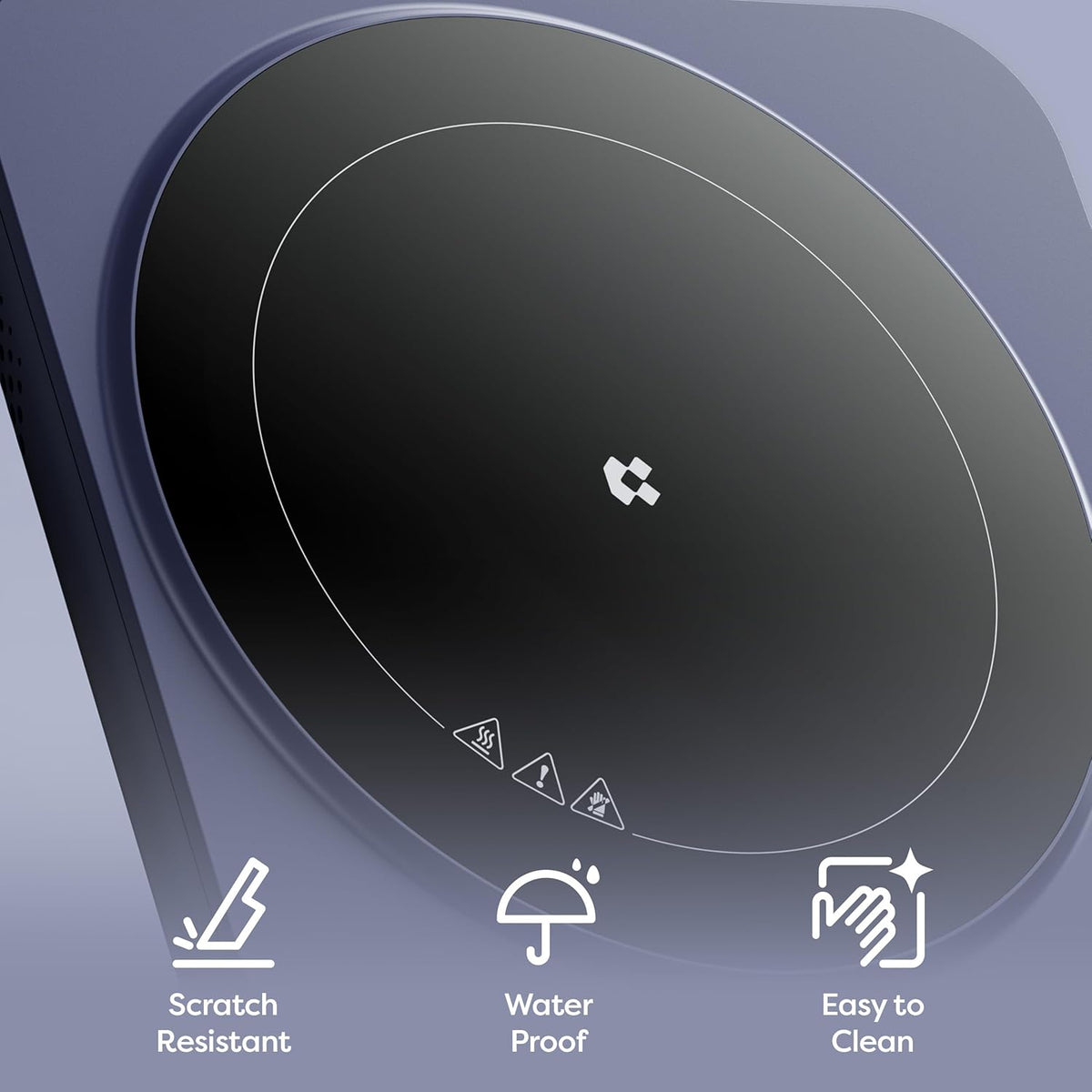 CIARRA CATIH1A-M Portable Induction Cooktop, Slim Single Electric Countertop Burner with Sensor Touch and Digital time, Blue