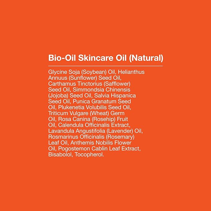 Bio-Oil Natural Skincare Oil, Serum for Scars and Stretch Marks, Face and Body Moisturizer for Dry Skin, Hair Oil, For All Skin Types, 6.7 Oz
