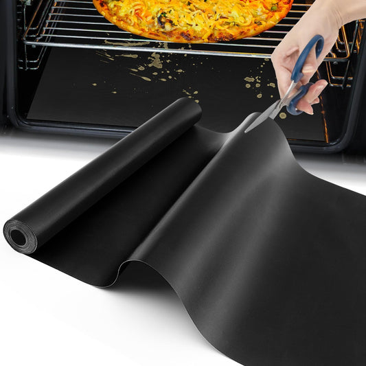 16 X75 Inch Oven Liner for Bottom of Oven, Reusable and Thick Heavy Duty Non Stick Teflon Oven Mats Cut to Custom Fit Electric, Gas, Toaster, Convection, Microwave and Grills
