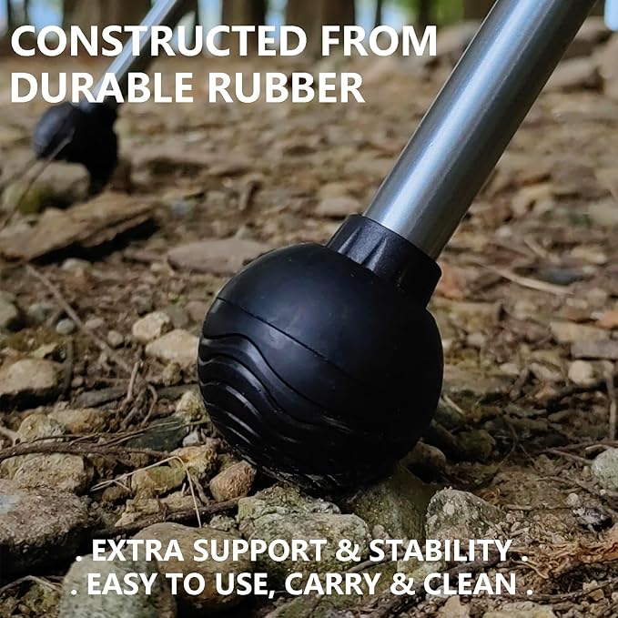 Camping Chair Anti Sink Rubber Ball Feet Anti Slipery Set of 4 Stability Outdoor Chair Leg Cap Fishing Hiking Uneven Floor Portable with A Mesh Sport Bag Inner Diameter(Fits 14mm Legs)