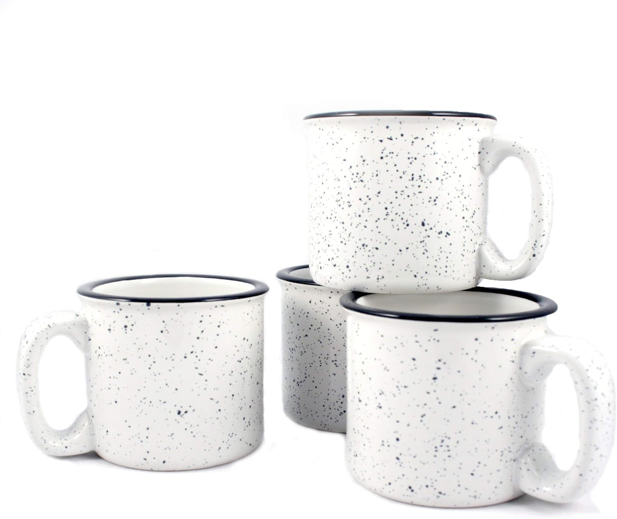 Ceramic Campfire Mug, 15oz - Set of 4 (White)