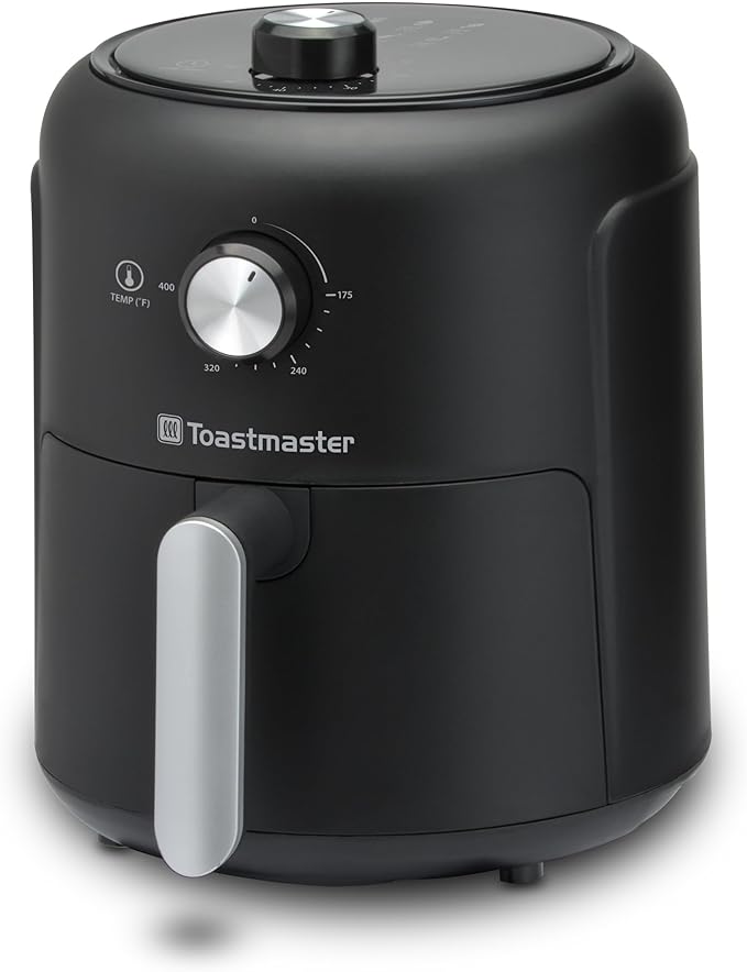 Toastmaster 2.6L Air Fryer - Instant Air Fryer with 2.75 Quart Capacity - Kitchen Appliance for Healthy Cooking - Compact Appliance with Slide-Out Basket - Oil-Free Kitchen Gadget