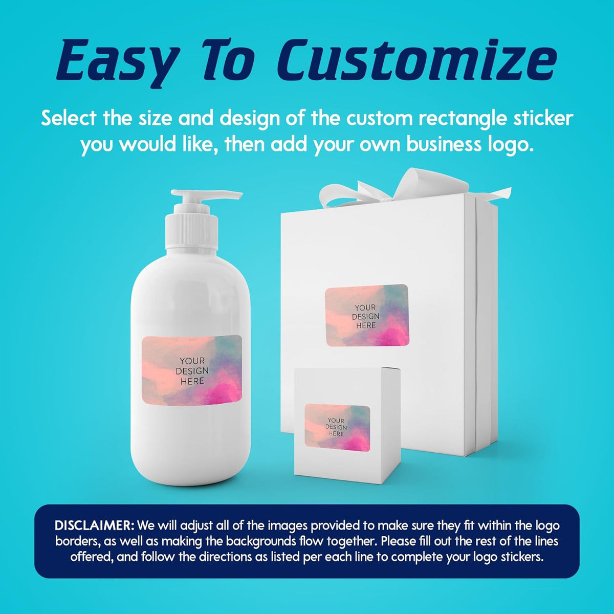 100 Custom Vinyl Stickers - Upload Your own Image, Text, Design, Logo - Personalized Logo Labels for Handmade, Packaging, Bottle, Jars, Candle, Brand Stickers (Rose, 3x2)