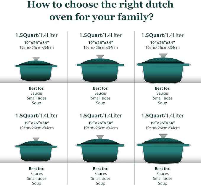 Overmont Enameled Cast Iron Dutch Oven - 4.5QT Pot with Lid Cookbook & Cotton Potholders - Heavy-Duty Cookware for Braising, Stews, Roasting, Bread Baking bottle green