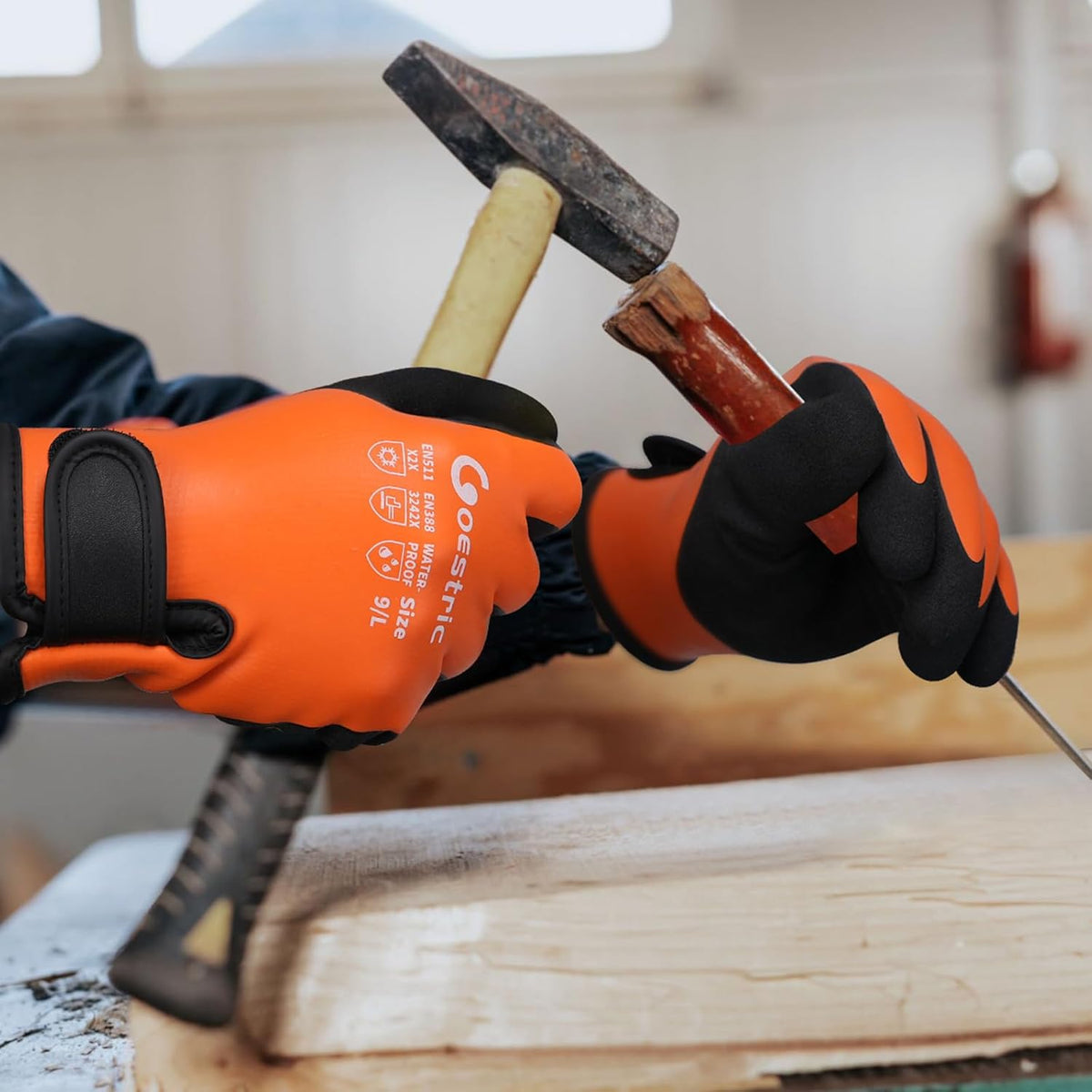 Waterproof Winter Gloves for Men & Women, Insulated Work Gloves with Grip for Cold Weather, Construction & Snow Work