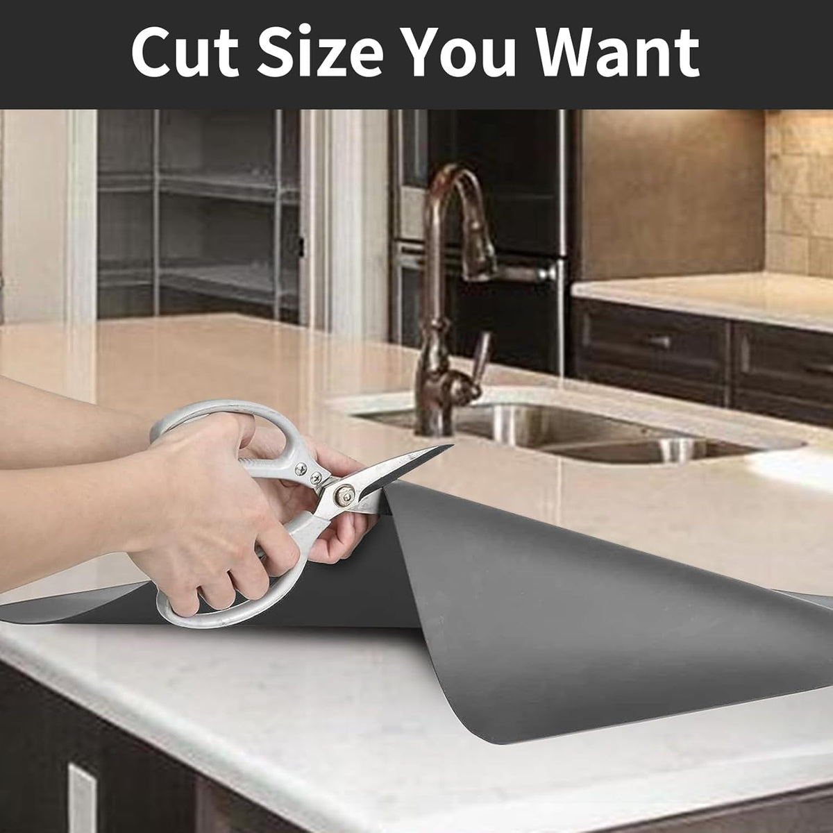 Extra Large Silicone Mats for Kitchen Counter (47.2"x23.6"x0.08"), 2mm Super-Thick Silicone Placemats for Crafts Countertop Protector, Non-Slip Heat Resistant Desk Protect Mat, Semitransparent