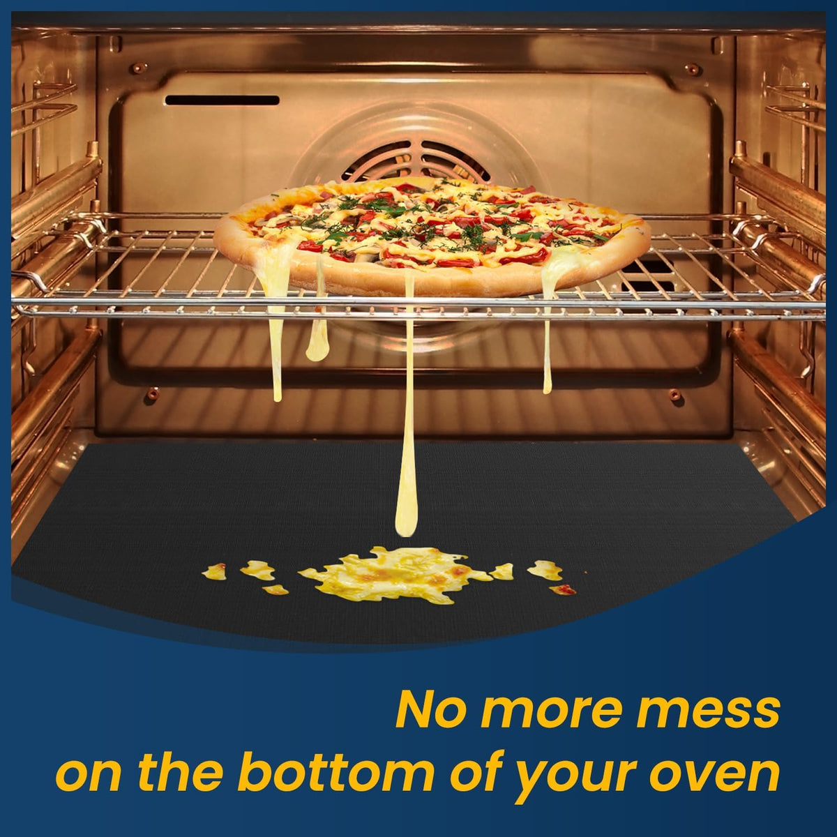 Oven Liners for Bottom of Oven- 5 Pack Stovetop Protector Mat, Oven Cover for Electric Stove, Heat Resistant Air Fryer Grill Baking Mat, Reusable Gas Toaster Microwave Oven Drip Liner Teflon Sheets