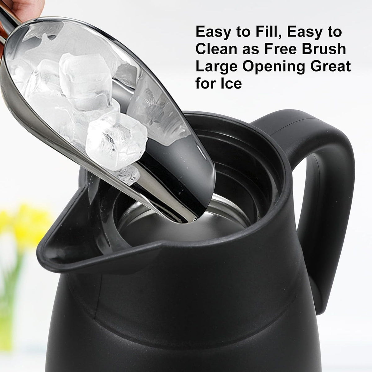 70 oz Thermal Coffee Carafe, Updated 2 PCS Insulated Stainless Steel Coffee Carafes for Keeping Hot Coffee & Water Hot Beverage-12Hours, Double Walled Vacuum Coffee Carafe（Blue+Blue)