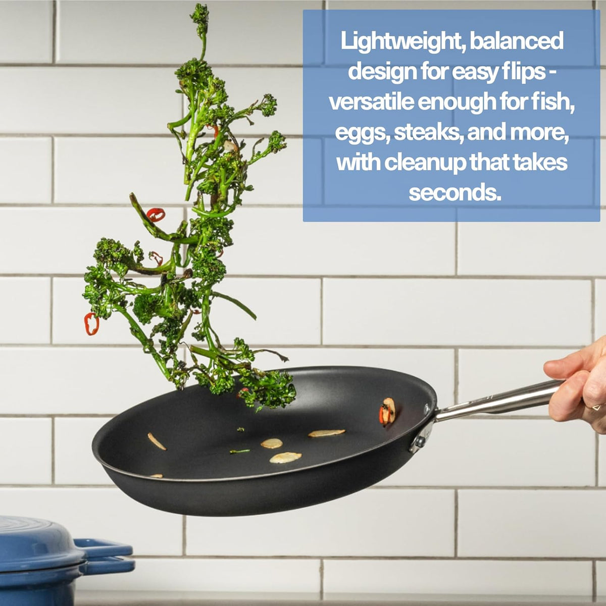 Misen Carbon Nonstick™ Frying Pan – Carbon Steel Pan, Naturally Nonstick No-Coating Surface, Ultra-Durable & Oven-Safe, Induction & Gas Compatible - 10 Inch