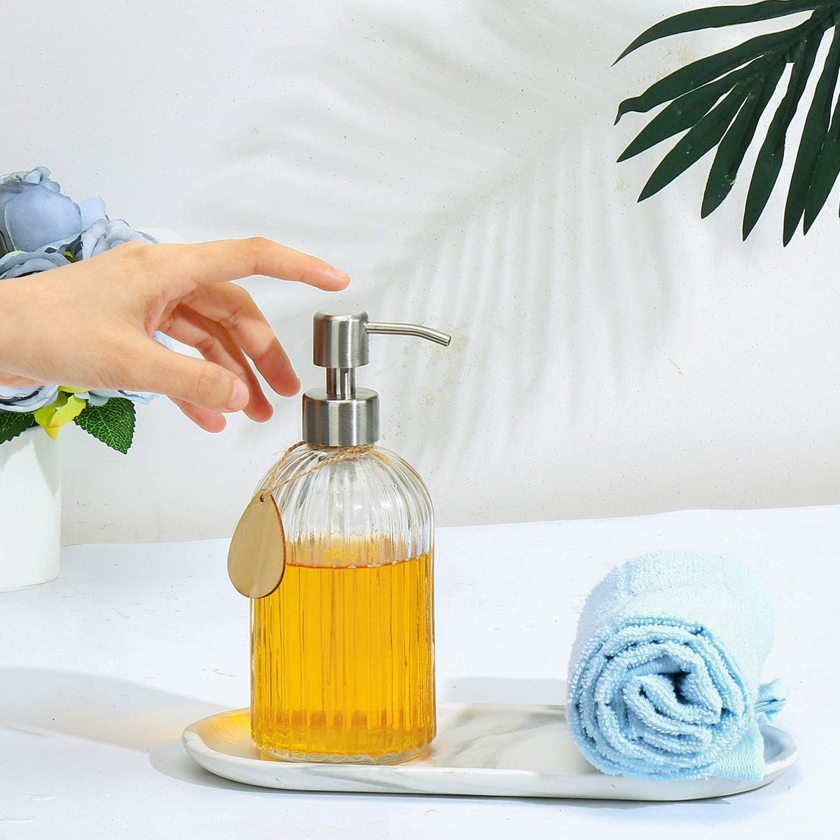 2025 Version soap Dispenser with Silicone Pad – Premium Quality – Dish Soap Dispenser, Hand Soap Dispenser – Rust Proof Stainless Steel Pump – Ideal for Kitchen Dish Soap, Bathroom Soap