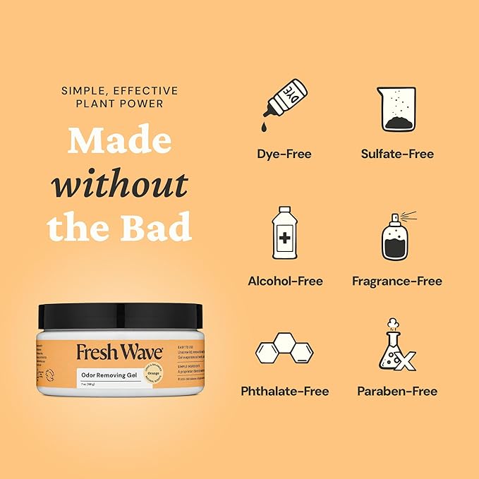 Fresh Wave Orange Odor Removing Gel, 7 oz., Pack of 3