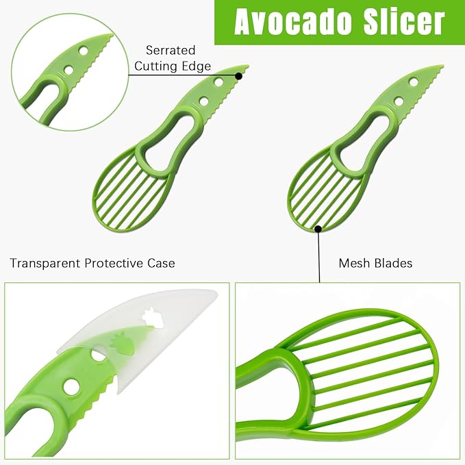Avocado Slicer for Mashing Avocados Enucleation Making Guacamole(Green)