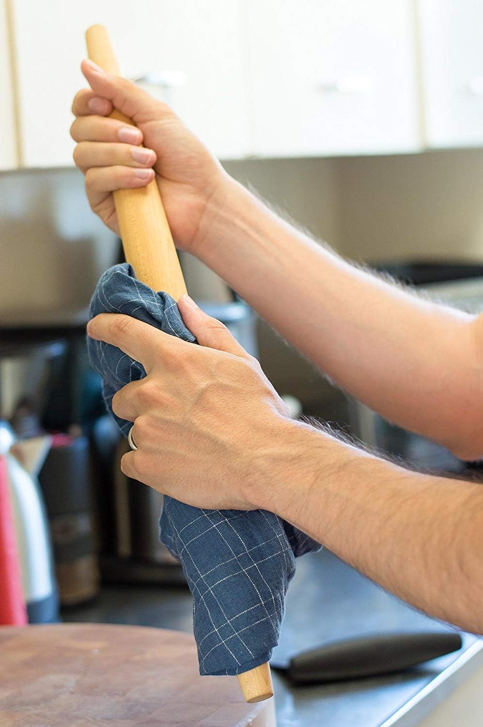 French Rolling Pin – 18 Inch Wooden Dough Roller for Baking Pizza, Pie Crust, Cookies & Pasta | Essential Kitchen Tool & Gift for Bakers, Chefs & Home Cooks