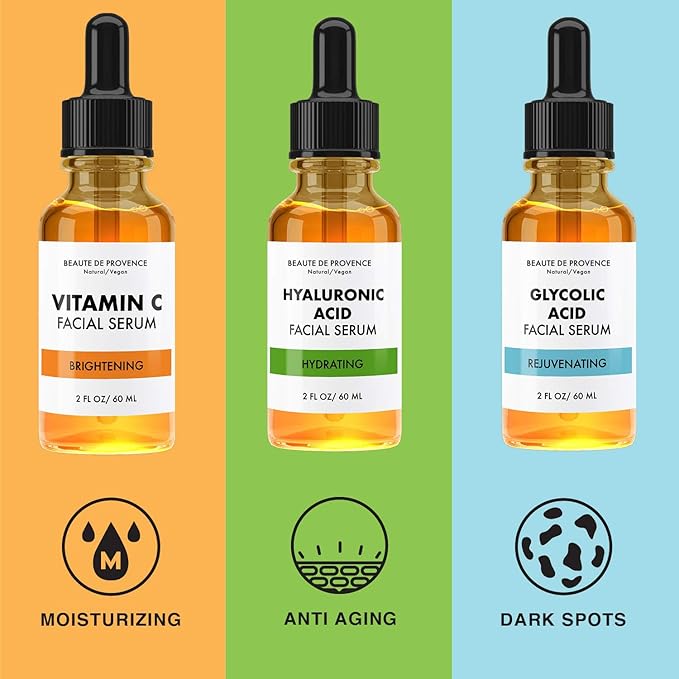 BEAUTE DE PROVENCE Face Serum | Hydration and Exfoliating Serum | 2 OZ (Hyaluronic Acid)