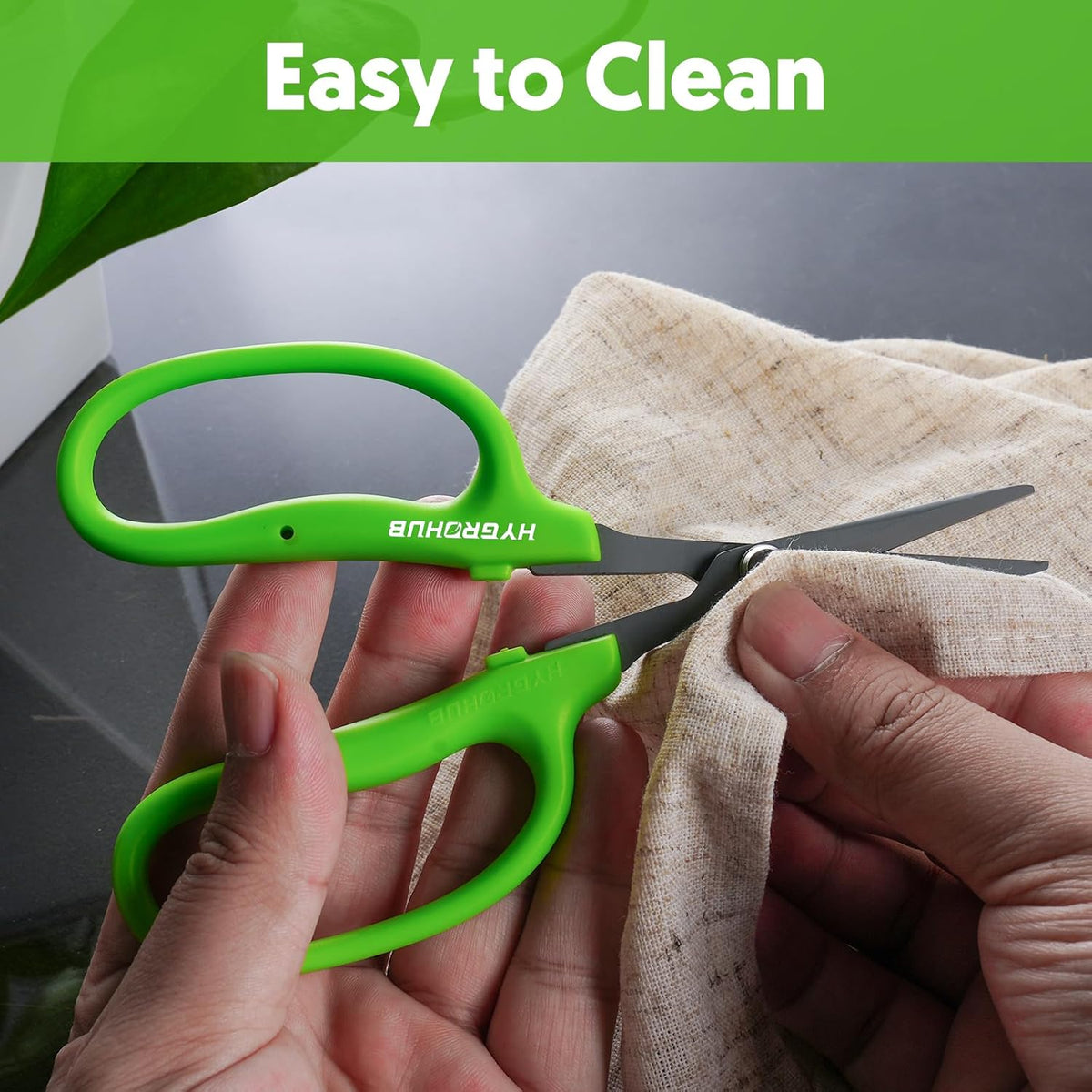 Garden Scissors, 2pcs 6in Pruning Shears Snips Non-stick Coated Sharp Steel Blades - Gardening Tools Garden Shears for Plants Herb Flowers in Grow Tent and Hydroponics