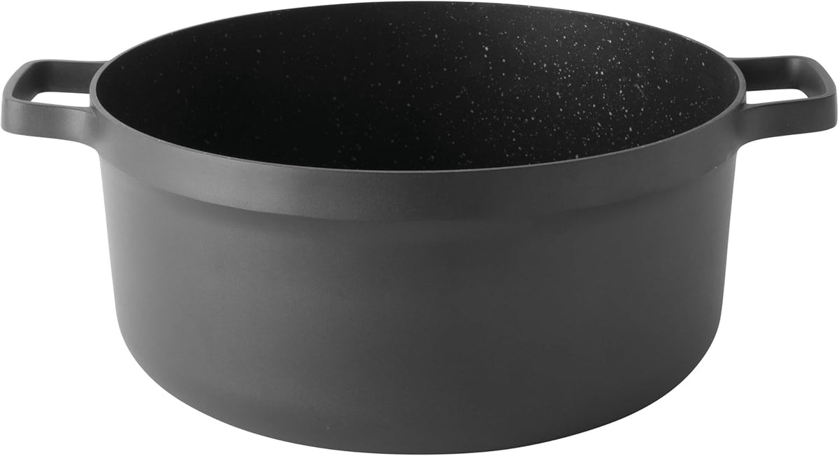 BergHOFF GEM Non-stick 11" Stockpot 7.7qt., Sturdy 2-Handle, Glass Lid, Ferno-Green, Non-Toxic PFOA-Free Coating, Ovensafe