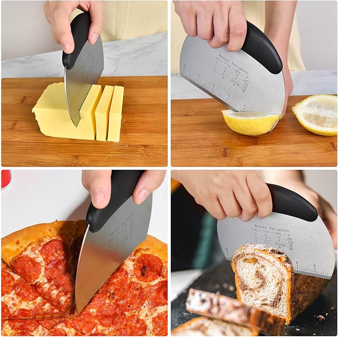 Biscuit Cutter,Pastry Cutter, Bench Scraper, Silicone Pastry Dough Baking Mat Set, Baking Tools and Accessories Kit
