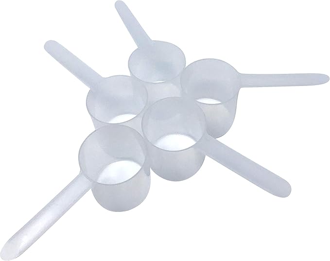 3/8 Cup (3 Oz. | 6 Tablespoon | 90 mL) Long Handle Scoop for Measuring Coffee, Pet Food, Grains, Protein, Spices and Other Dry Goods (Pack of 5)