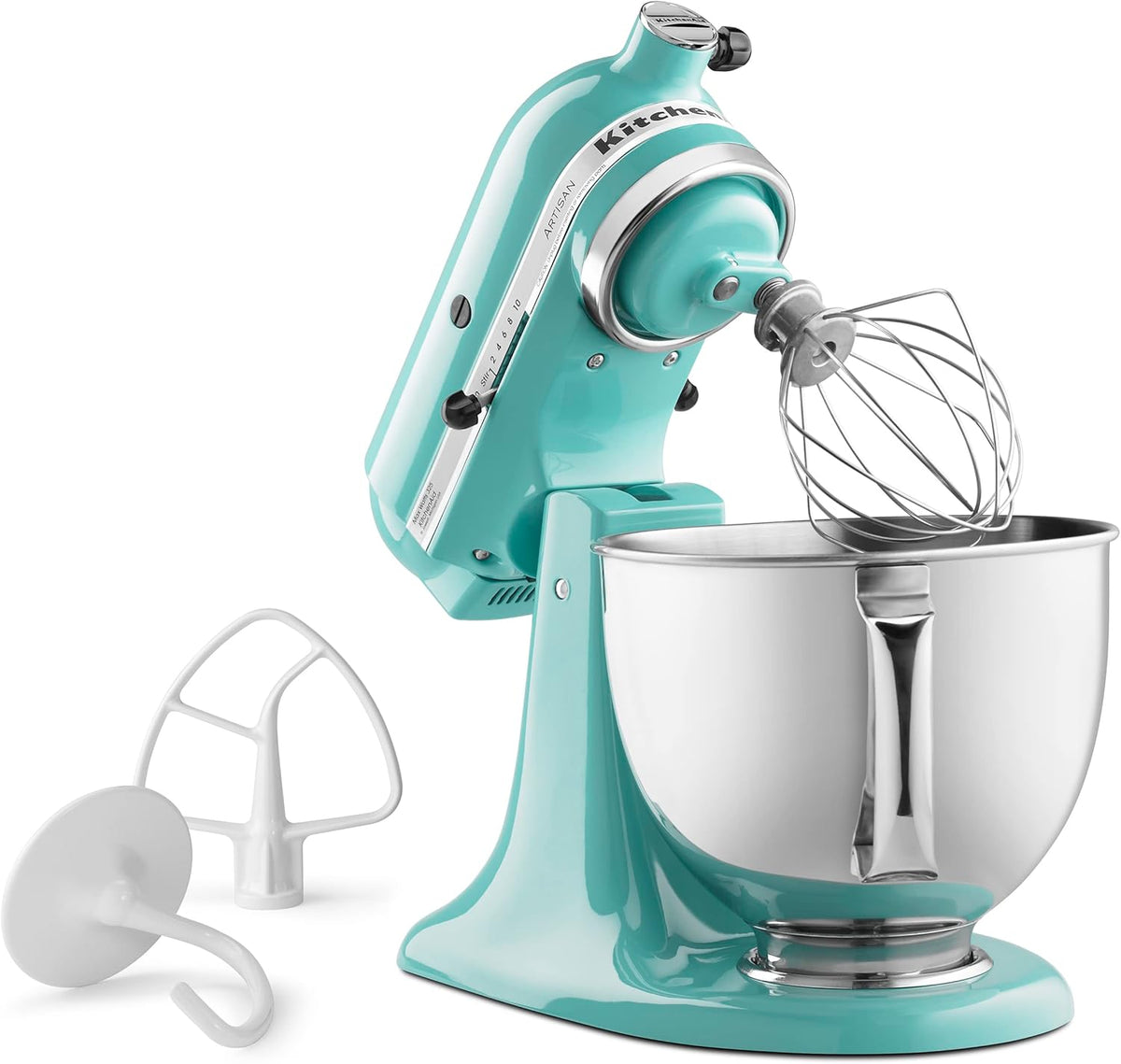KitchenAid Artisan Series 5 Quart Tilt Head Stand Mixer with Pouring Shield KSM150PS, Removable bowl, Aqua Sky