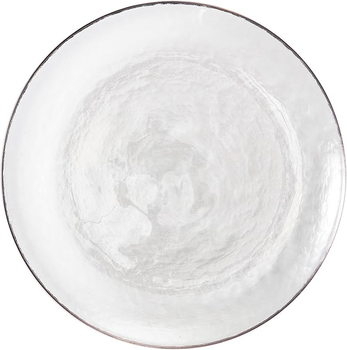 Fortessa Los Cabos Glass Dinnerware Collection, Dinner Plate (Set of 4), 10.5 Inch, Clear