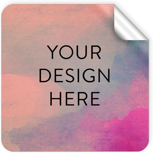 100 Custom Vinyl Stickers - Upload Your own Image, Text, Design, Logo - Personalized Logo Labels for Handmade, Packaging, Bottle, Jars, Candle, Brand Stickers (Rose, 2x2 Square)