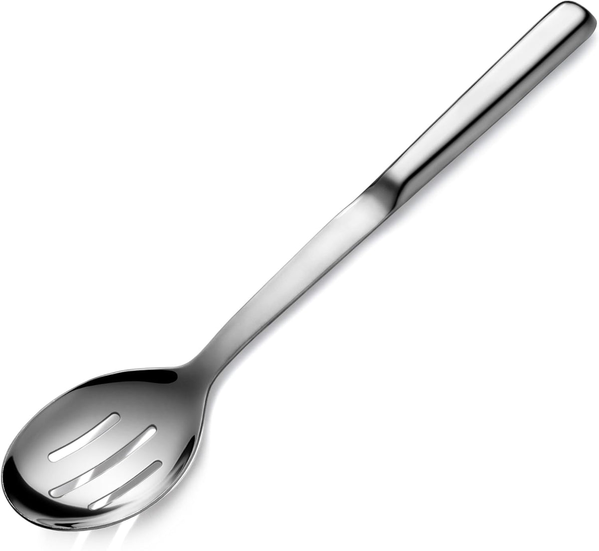 New Star Foodservice Hollow Handle Notched Serving Spoon (Silver, Slotted Serving Spoon (12-Inch))