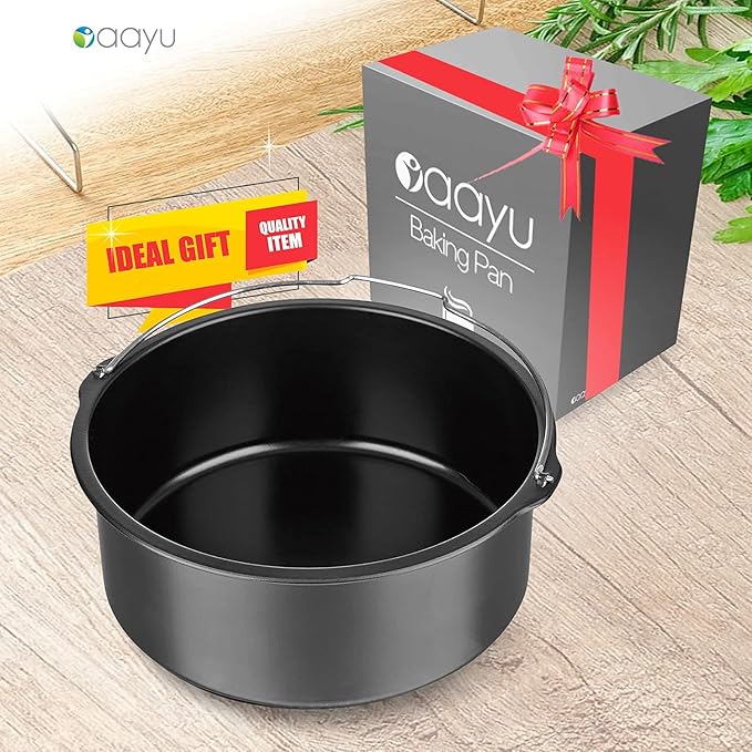 Baking Pan for Pressure Cookers, Air Fryers and Ovens- For 3 QT to 5QT Pressure Cookers & 3 QT 5.3QT Air Fryers.Fits InstantPot COSORI Ninja Foodi Gowise Philips NuWave Power Farberware & more