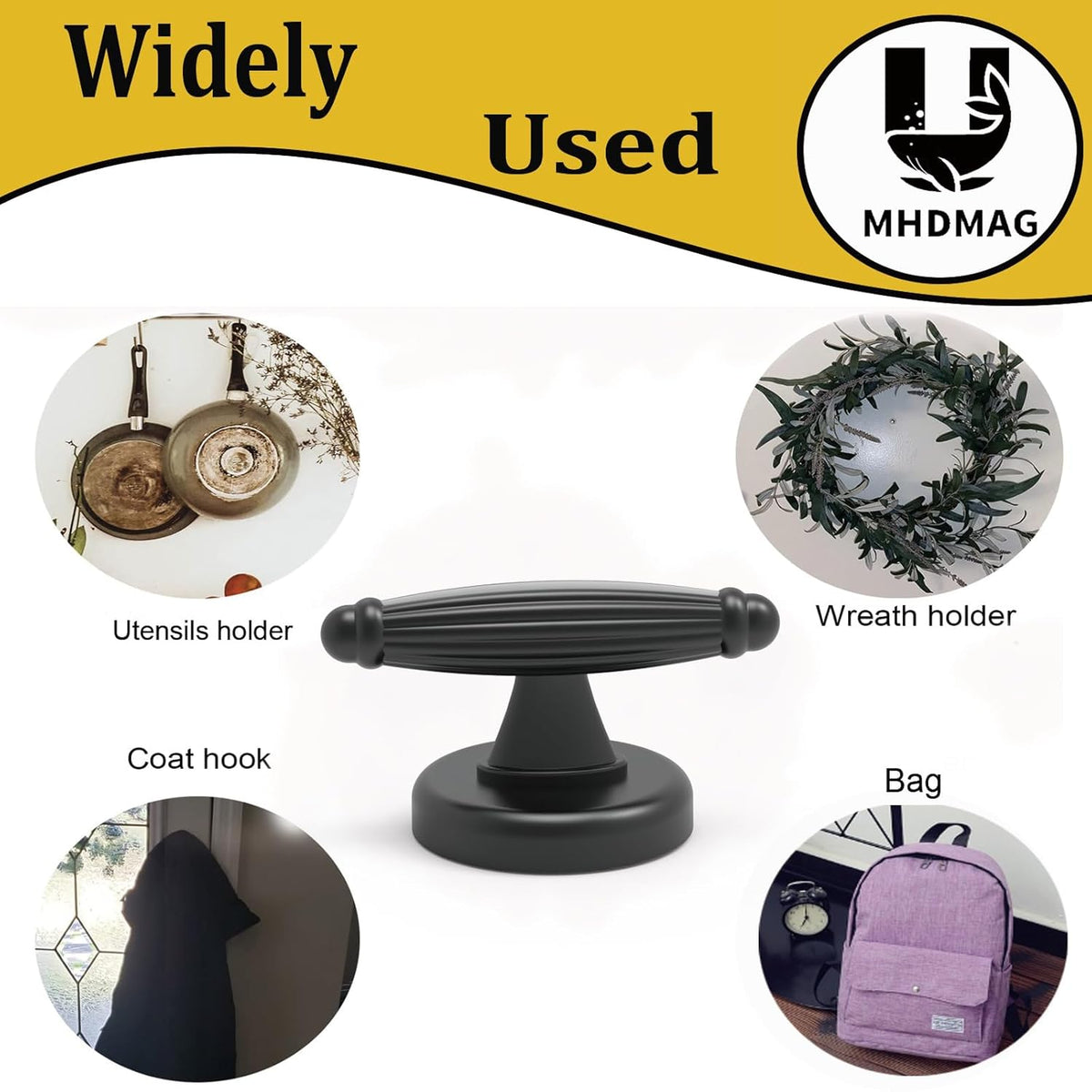 Magnetic Hooks Coat Magnet Hooks for Hanging,Magnetic Hooks Heavy Duty with Strong Magnet for Pot Holder,Grill,Refrigerator,Home,Kitchen,Workplace or Office.