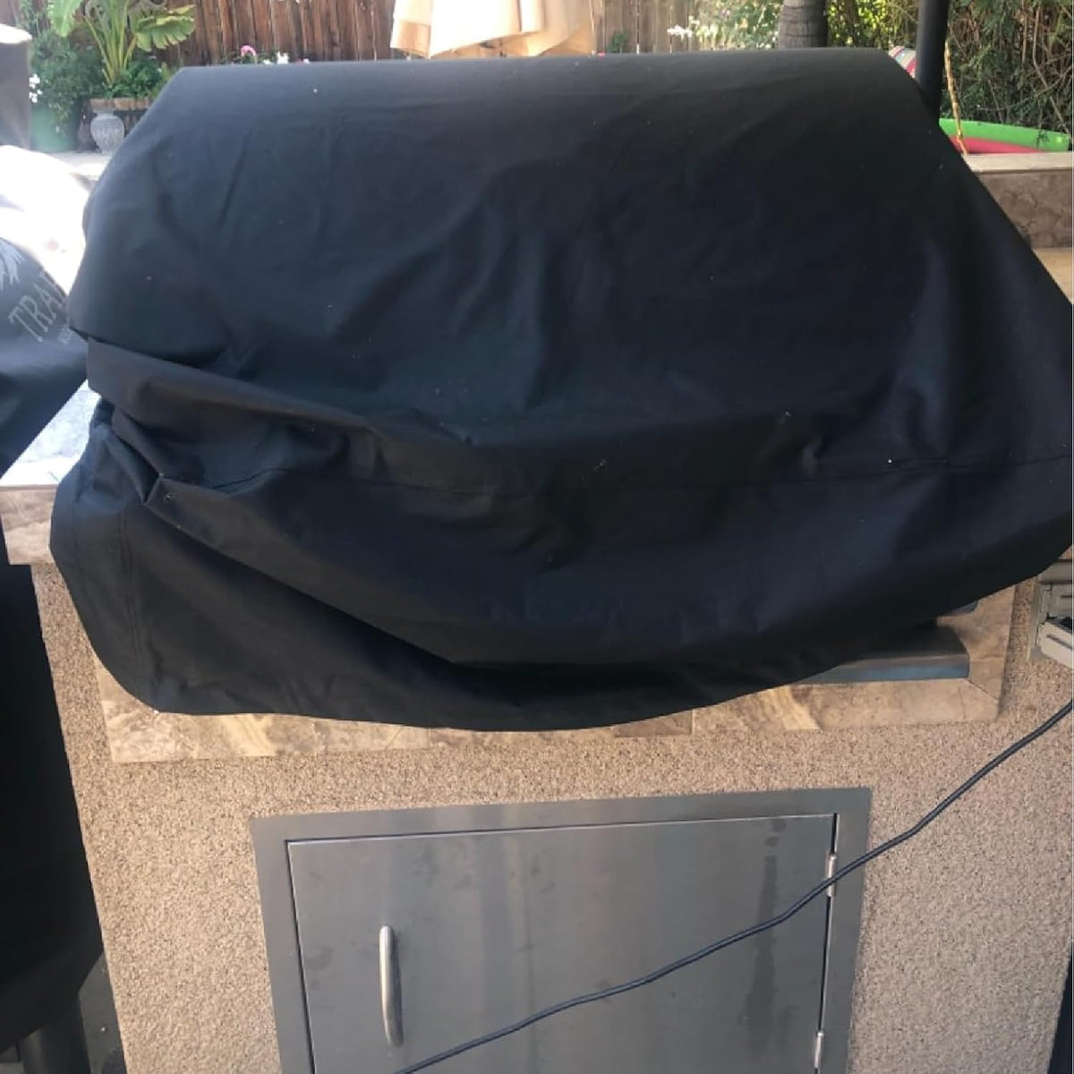 37 Inch Built-in Grill Cover for Coyote DCS Jenn-Air KitchenAid, and Lynx, 600D Heavy Duty Waterproof & Windproof Island Grill Top Cover, 38" W x 28" D x 24" H