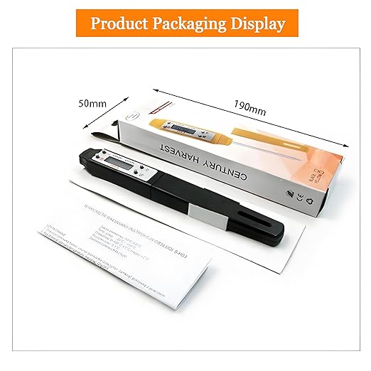 Meat Thermometer - Digital Food Thermometer for Cooking Kitchen - Automatic Calibration Pen Style Electronic Pocket Thermometer for Water Temperature, Barbecue (Yellow)