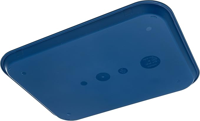 Carlisle FoodService Products Cafe Fast Food Cafeteria Tray with Patterned Surface for Cafeterias, Fast Food, And Dining Room, Plastic, 17.87 X 14 X 0.98 Inches, Blue, (Pack of 12)